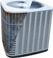 Illustration showing the before and after for replacing your HVAC system.